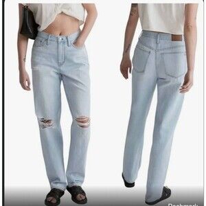 Madewell Women's Slouchy Boyfriend High Rise Blue Jeans Size 32T